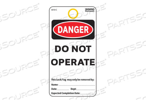 OEM#: Y604102БИРКА ОПАСНОСТИ 5-3/4 X 3 В КАРТОННОЙ СТОЙКЕ PK25 от Electromark