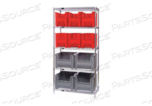 OEM#: WR5-600800BLF1593 СТЕЛЛАЖ ДЛЯ ЯЩИКОВ 74 ОБЩАЯ ВЫСОТА 10 ЯЩИКОВ СИНИЙ от Quantum Storage Systems