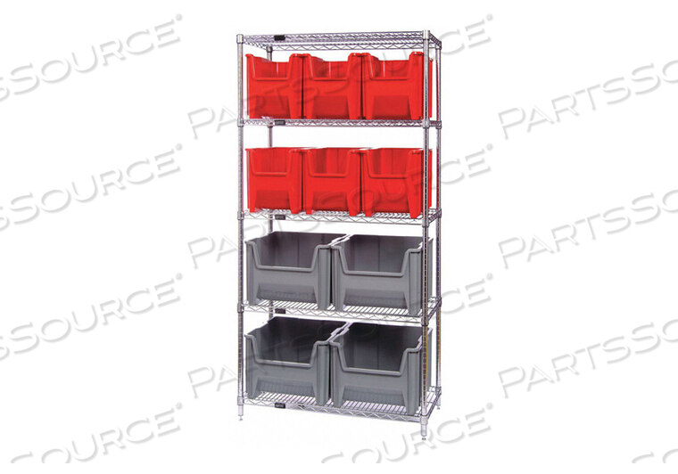 OEM#: WR5-600800BLF1593 СТЕЛЛАЖ ДЛЯ ЯЩИКОВ 74 ОБЩАЯ ВЫСОТА 10 ЯЩИКОВ СИНИЙ от Quantum Storage Systems