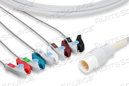 Заменяет Philips Healthcare 989803143201M1986A PHILIPS ЭКГ LEAD SET DIRECT-CONNECT (5 LEAD PINCH) OEM-совместимый