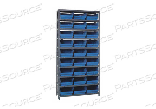 OEM#: 1875-110BLBIN СТЕЛЛАЖ 75 ОБЩАЯ ВЫСОТА 36 ЯЩИКОВ СИНИЙ от Quantum Storage Systems