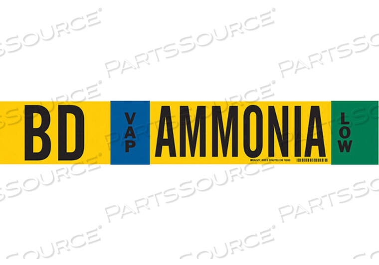 OEM#: 59919 АММИАЧНЫЙ МАРКЕР ТРУБОПРОВОДОВ BD 8 ДЮЙМОВ И ВЫШЕ от Brady Americas