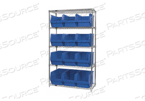 OEM#: WR5-533BLBIN СТЕЛЛАЖ 74 ОБЩАЯ ВЫСОТА 12 ЯЩИКОВ СИНИЙ от Quantum Storage Systems