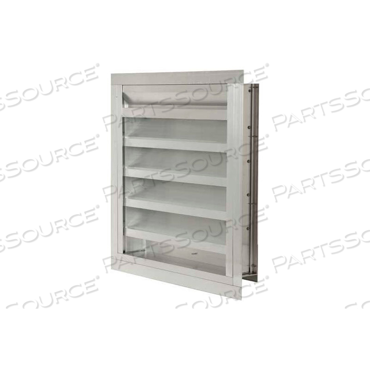 OEM#: DFL-F-36X24 ДРЕНИРОВАННАЯ ПЛАСТИКОВАЯ ФИКСИРОВАННАЯ ЖАЛЮЗИ С ФЛАНЦЕМ 36Ш X 24Ч от Air Conditioning Products Company