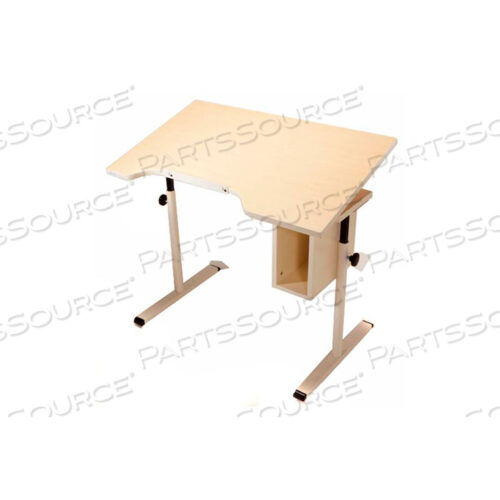 Изогнутый наклонный стол с регулируемой ручкой, доступный для инвалидных колясок, с отсеком для хранения - КЛЕН