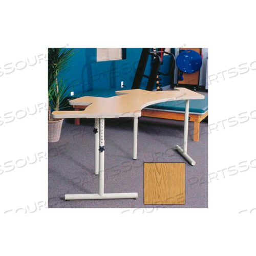 РЕГУЛИРУЕМЫЙ РУЧКОЙ КОМФОРТНЫЙ ИЗГИБ СТОЛ THERASHAPE - 85 Д X 38 Ш ДУБ