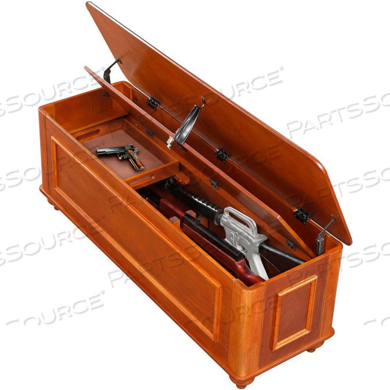 OEM#: 540HOPE GUN CONCEALMENT CHEST - 5 GUN CAPACITY 51X17X19 MEDIUM BROWN by American Furniture Classics