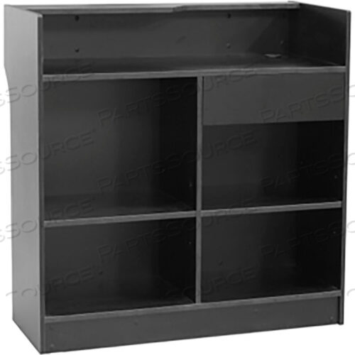 OEM#: SW-LGT-6MTOP REGISTER STAND W/SLAT WALL FRONT & ADJ. REAR STORAGE 72W X 22D X 42H MAPLE by Amko Displays LLC