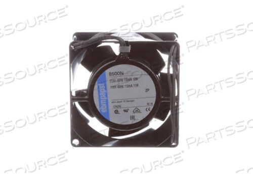 Заменяет EBM-Papst Inc. 8500NВЫХЛОПНОЙ ВЕНТИЛЯТОР, 115 В ПЕРЕМЕННОГО ТОКА, 60 ГЦ, 11 Вт, 3200 ОБ/МИН, 35,9 КУБ. ФУТОВ/МИН, ПО ЧАСОВОЙ СТРЕЛКЕ, МЕТАЛЛИЧЕСКИЙ, 1,5 ДЮЙМА