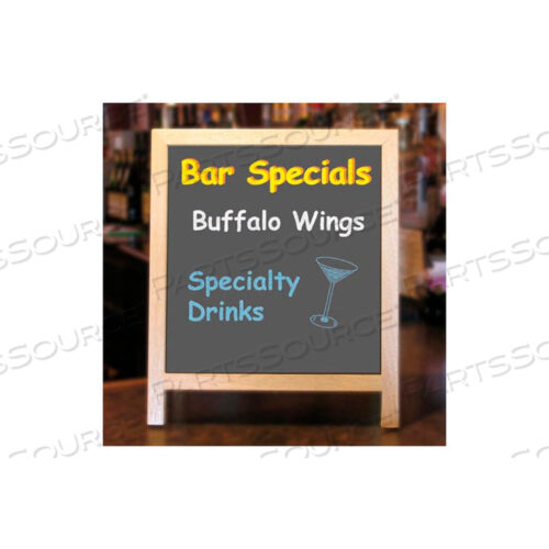 СТОЛЕШНИЦА ИЗ ЦЕЛЬНОГО ДУБА, А-ОБРАЗНАЯ, ЧЕРНАЯ ДОСКА ДЛЯ РИСОВАНИЯ - 14 Ш x 12 В