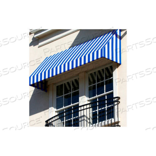 МАРКИЗ НА ОКНО/ВХОД 3-3/8Ш X 3-11/16В X 2D ЯРКО-СИНИЙ/БЕЛЫЙ