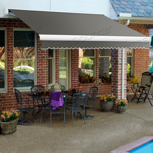 ВЫДВИЖНАЯ МАРКИЗА РУЧНАЯ 8Ш X 7Г X 10В СЕРАЯ