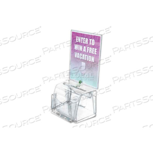 OEM#: 206009СРЕДНЯЯ ЛИТАЯ КОРОБКА ДЛЯ ПРЕДЛОЖЕНИЙ С КАРМАНОМ, ЗАМКОМ И КЛЮЧОМ, 7,75 X 6, АКРИЛ от Azar International