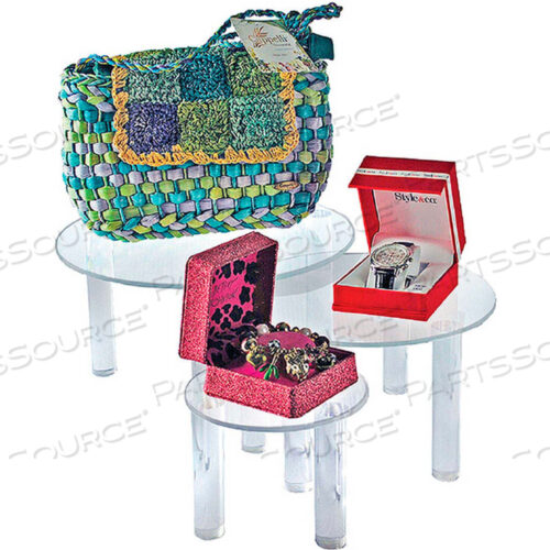 3 шт. КРУГЛЫЙ АКРИЛОВЫЙ ПОДЪЕМНЫЙ ДИСПЛЕЙ, 8H, CLR, 1-УПАКОВКА