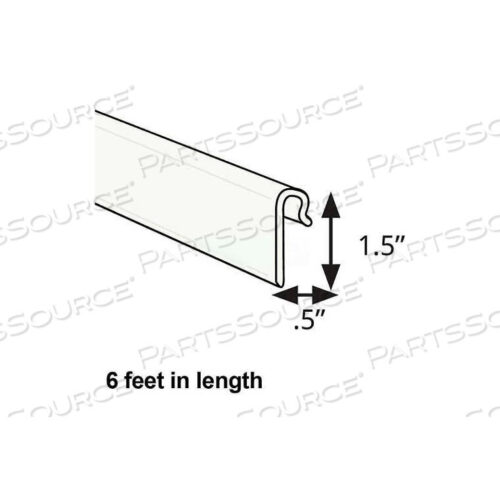 OEM#: 600073-WHT1.5 HIGH GRIDWALL EXTRUSION, 6 LONG, WHITE - PKG QTY 5 by Azar International