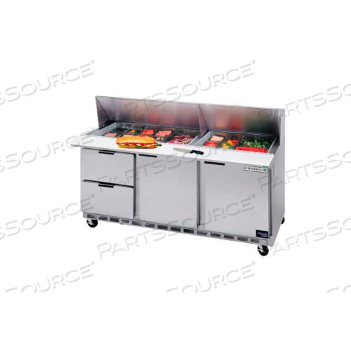 OEM#: SPED72HC-08-4 СТОЛЫ ДЛЯ ПРИГОТОВЛЕНИЯ ПИЩИ SPED72 ELITE SERIES STANDARD TOP С ЯЩИКАМИ, 72 Вт от BEVERAGE AIR