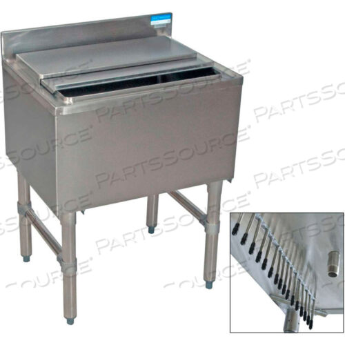 ИЗОЛИРОВАННЫЙ КОНТЕЙНЕР ДЛЯ ЛЬДА ИЗ НЕРЖАВЕЮЩЕЙ СТАЛИ С ПЛАСТИНОЙ ОХЛАЖДЕНИЯ 10°C, 48X 21