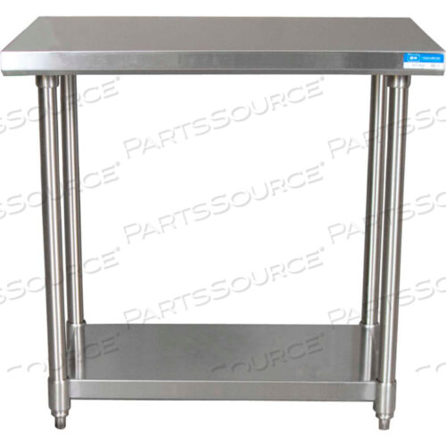 WORKBENCH W/ADJUSTABLE UNDERSHELF, 16 GA. 304 SERIES STAINLESS, 48WX30D