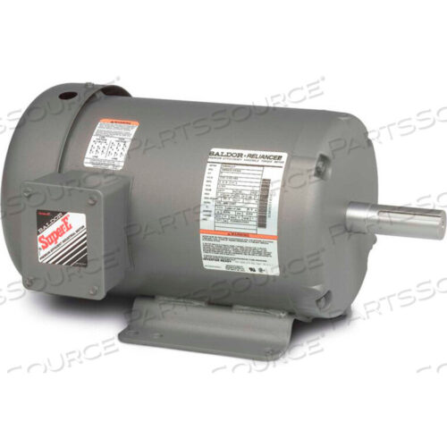 OEM#: EHM3615THVAC MOTOR, 3 PH, 5 HP, 208-230/460 V, 1750 RPM, TEFC, 184T FRAME by BALDOR