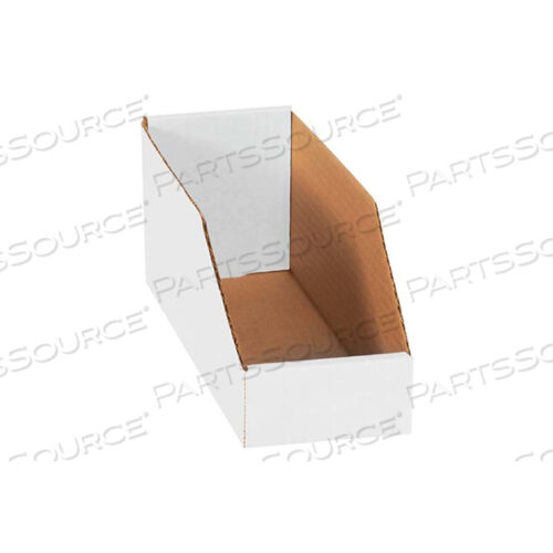 4 X 12 X 4-1/2 ОТКРЫТЫЙ ВЕРХ БЕЛЫЙ ГОФРОКАРТОННЫЙ ЯЩИК