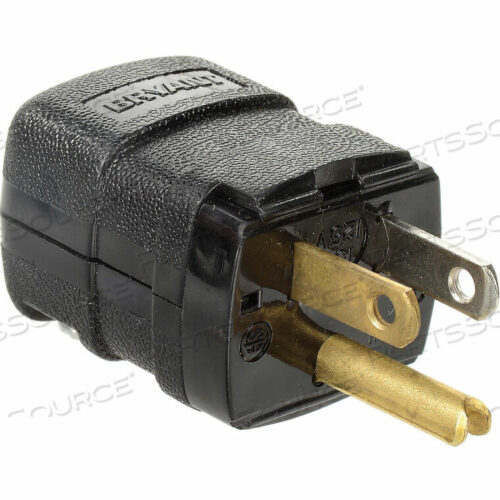 OEM#: 5966VBKBRYANT VALISE STRAIGHT BLADE PLUG, 15A, 125V, BLACK от Hubbell Power Systems