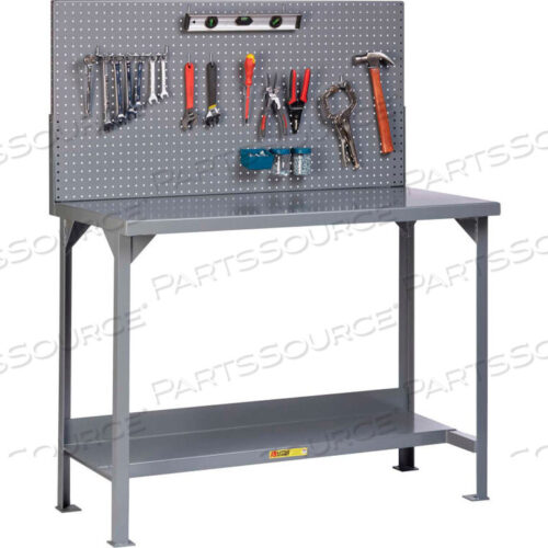OEM#: WST2-3660-36-PB60W X 36D ВЕРСТАК ФИКСИРОВАННОЙ ВЫСОТЫ, НИЖНЯЯ ПОЛКА, ПАНЕЛЬ PEGBOARD от Little Giant