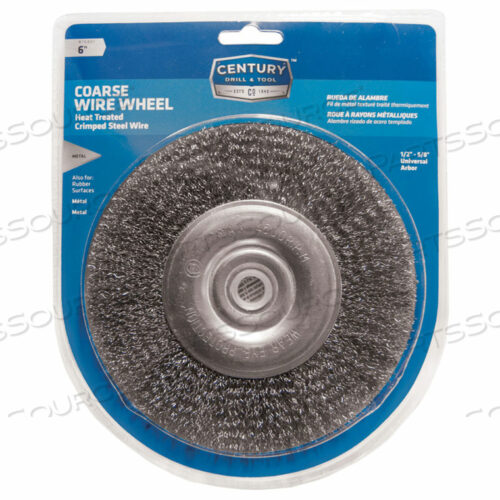 OEM#: 76861ПРОВОЛОЧНЫЕ КОЛЕСА ДЛЯ ЗАТОЧНОГО СТАНКА ДИАМЕТРОМ 6 СТАЛЬНЫЕ ГОФРИРОВАННЫЕ от Century Drill And Tool