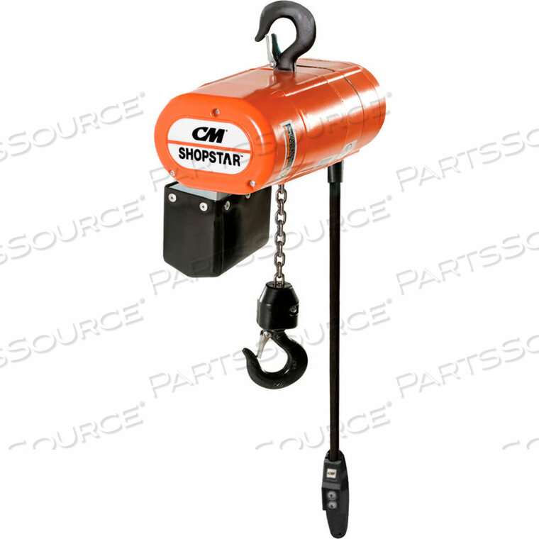 OEM#: 2089SHOPSTAR 1/4 ТОННЫ, ЭЛЕКТРИЧЕСКАЯ ЦЕПНАЯ ТАЛЬ, 10 ПОДЪЕМОВ, 12 ФУТОВ В МИН, 110 В от Columbus McKinnon