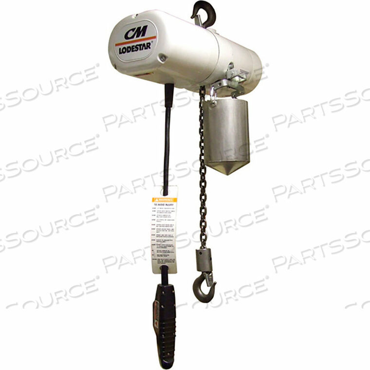 OEM#: 2722NHCR20LODESTAR 1/4 ТОННЫ, ПИЩЕВАЯ ЭЛЕКТРИЧЕСКАЯ ЦЕПНАЯ ТАЛЬ, 20 ПОДЪЕМОВ, 16 ФУТОВ В МИНИМУМ, 115 В от Columbus McKinnon