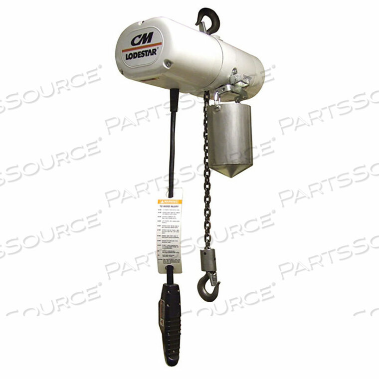 OEM#: 2765NHCR10LODESTAR 1 ТОННА, ПИЩЕВАЯ ЭЛЕКТРИЧЕСКАЯ ЦЕПНАЯ ТАЛЬ, 10 ПОДЪЕМОВ, 8 ФУТОВ В МИНИМУМ, 230/460 В от Columbus McKinnon