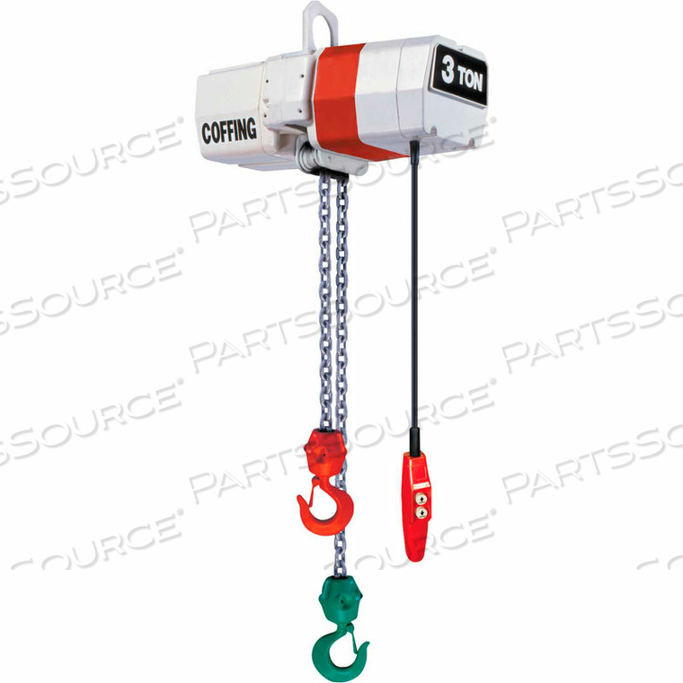 OEM#: EC-6008-TH3 TON, COFFING EC ЭЛЕКТРИЧЕСКАЯ ПОВОРОТНАЯ ЛЕБЕДКА, 15 ЛИФТОВ, 8 ФМИН, 230/460 В от Columbus McKinnon