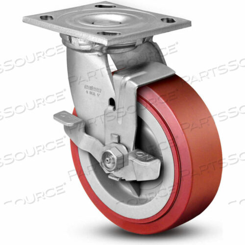 OEM#: 4.05109.929 BRK7 SS4 SERIES SWIVEL PLATE CASTER POLY С ТОРМОЗОМ 5 DIA. 750 LB. от Colson
