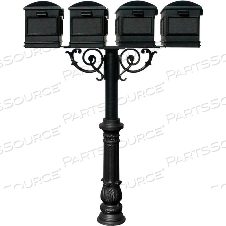 OEM#: HPWS4-700-LMЧЕТВЕРТАЯ СТОЙКА HANFORD (С ОПОРНОЙ СКОБОЙ), ОРНАМЕНТОМ И ПОЧТОВЫМ ЯЩИКОМ LEWISTON от Qualarc