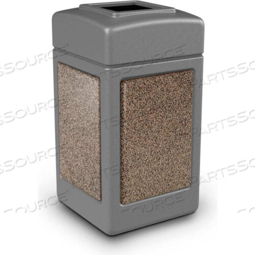 OEM#: 720345K42-ГАЛЛОНОВАЯ КВАДРАТНАЯ ЕМКОСТЬ STONETEC С ОТКРЫТОЙ ВЕРХНЕЙ КРЫШКОЙ - СЕРАЯ С ПАНЕЛЯМИ RIVERSTONE от Dci Marketing