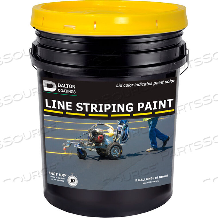 OEM#: 5040LATEX-ITE 5 GAL. LINE STRIPING PAINT, LEAD-FREE, FAST DRY, YELLOW, 1 EACH by Dalton Enterprises, Inc.