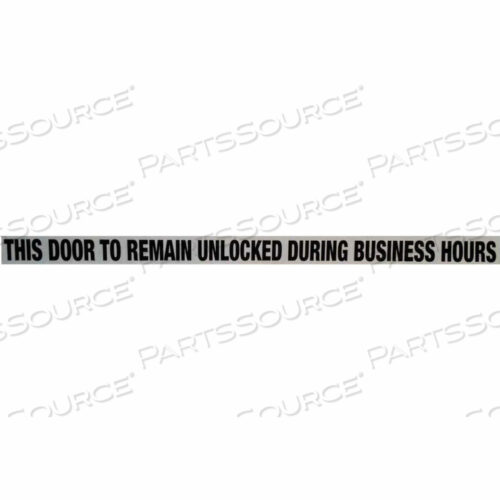 OEM#: DD 1DOOR DECAL - ЭТА ДВЕРЬ ДОЛЖНА ОСТАВАТЬСЯ ОТКРЫТОЙ В РАБОЧИЕ ЧАСЫ, 1-1/2 X 24, ЧЕРНЫЙ НА ПРОЗРАЧНОМ, Don-Jo Mfg., Inc.