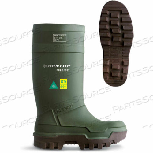 OEM#: E662843-9 МУЖСКИЕ РАБОЧИЕ БОТИНКИ THERMO+ FULL SAFETY, РАЗМЕР 9, ЗЕЛЕНЫЕ от Dunlop