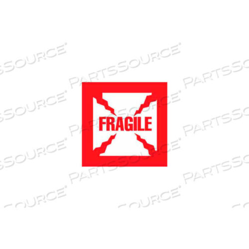 OEM#: DL1010FRAGILE SQUARE 4 X 4 - БЕЛЫЙ / КРАСНЫЙ от Decker Tape Products