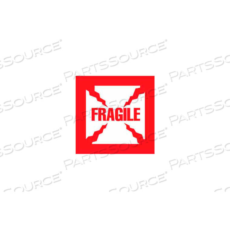 OEM#: DL1010FRAGILE SQUARE 4 X 4 - БЕЛЫЙ / КРАСНЫЙ от Decker Tape Products