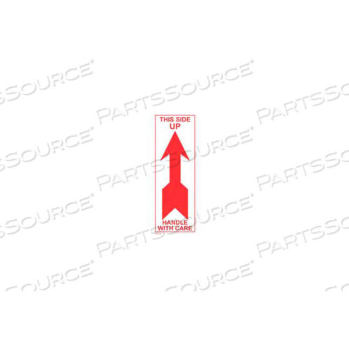 OEM#: DL1132ЭТА СТОРОНА ВВЕРХ ОБРАЩАТЬСЯ С ОСТОРОЖНОСТЬЮ 2-1/2 X 7 - БЕЛЫЙ / КРАСНЫЙ от Decker Tape Products