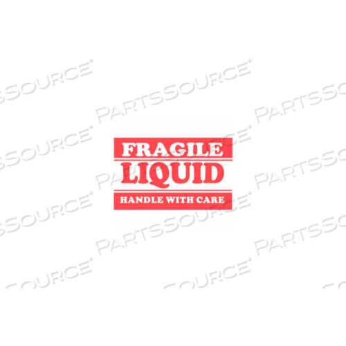OEM#: DL1300FRAGILE LIQUID HANDLE WITH CARE 3 X 5 - WHITE / RED by Decker Tape Products