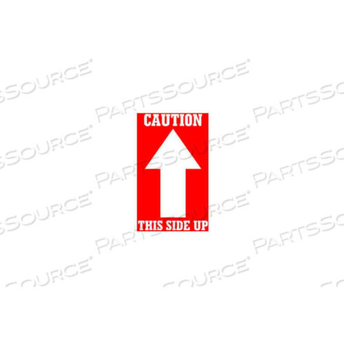 OEM#: DL1491ОСТОРОЖНО, ЭТА СТОРОНА ВВЕРХ 3 X 5 - КРАСНЫЙ / БЕЛЫЙ от Decker Tape Products