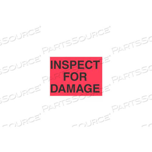 OEM#: DL3472ОСМОТР НА ПРЕДМЕТ ПОВРЕЖДЕНИЙ 1-3/8 X 2 - ФЛУОРЕСЦЕНТНЫЙ КРАСНЫЙ/ЧЕРНЫЙ от Decker Tape Products