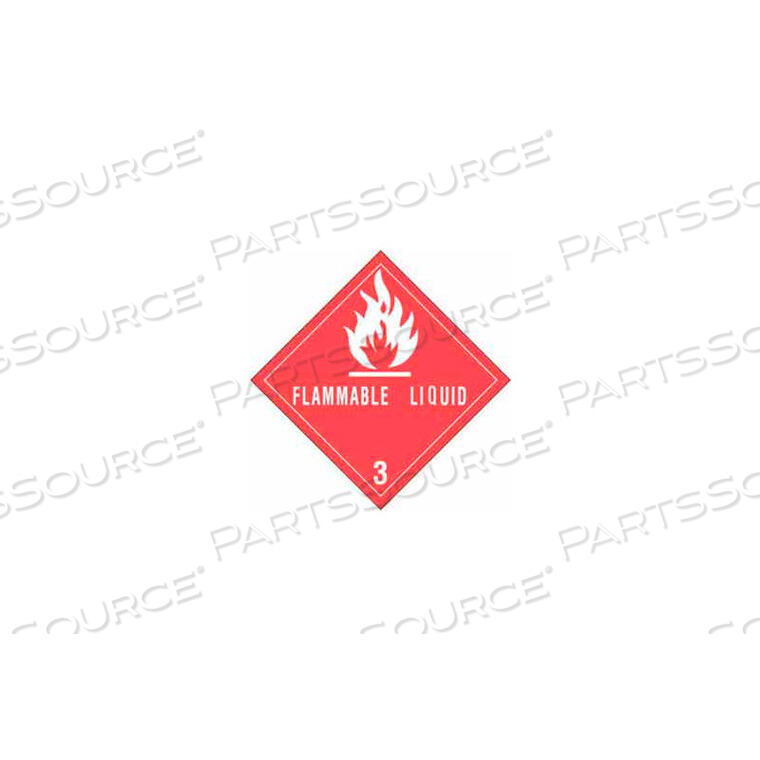 OEM#: DL5120 КЛАСС ОПАСНОСТИ 3 - ЛЕГКОВОСПЛАМЕНЯЮЩАЯСЯ ЖИДКОСТЬ 4 X 4 - БЕЛЫЙ / КРАСНЫЙ от Decker Tape Products