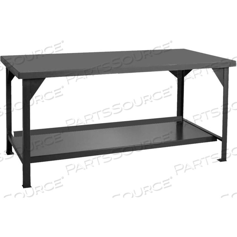OEM#: DWB-3048-95СВАРНОЙ СТАЛЬНОЙ ВЕРСТАК ФИКСИРОВАННОЙ ВЫСОТЫ - НИЖНЯЯ ПОЛКА - 48Ш X 30Г X 34-1/16В от Durham Manufacturing Company