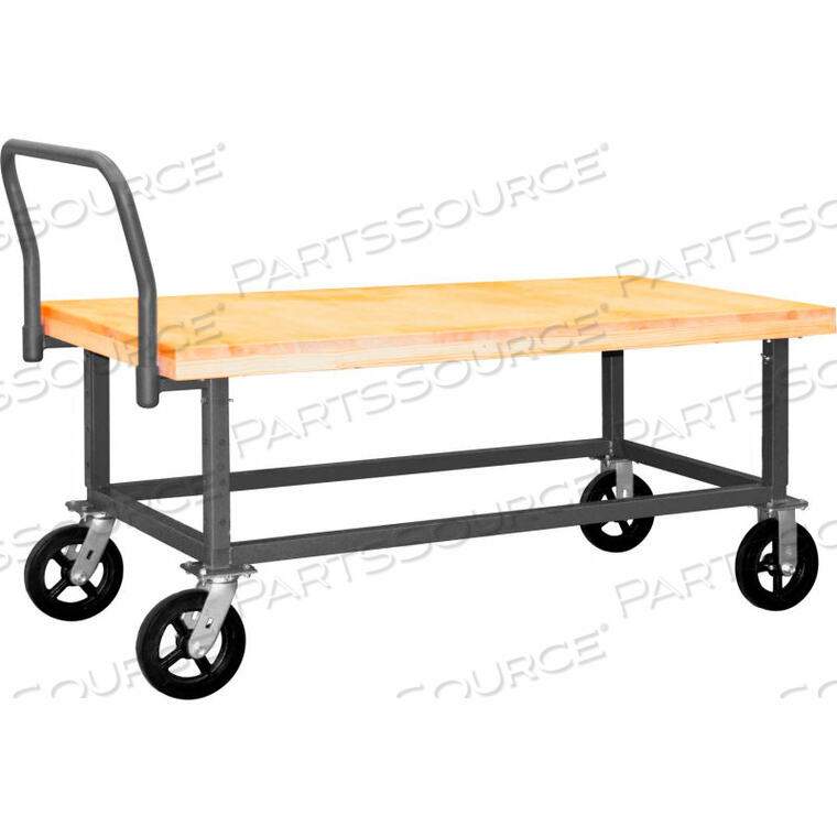 OEM#: WHPTA-WD-3060-8MR-95WORK HEIGHT PLATFORM TRUCK WITH WOOD DECK 30 X 60 ADJUSTABLE HEIGHT by Durham Manufacturing Company