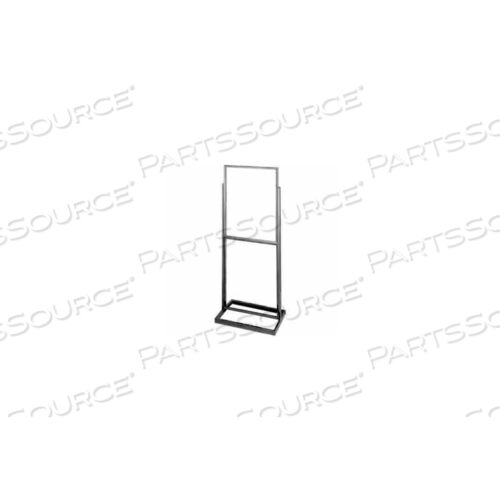 ДЕРЖАТЕЛЬ ДЛЯ ДВОЙНОЙ ТАБЛИЧКИ 22 X 28 С ПРЯМОУГОЛЬНЫМ ОСНОВАНИЕМ ИЗ ТРУБКИ - МАТОВО-ЧЕРНЫЙ