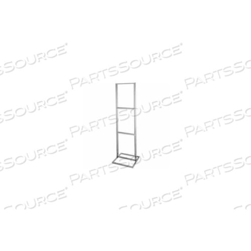 ДЕРЖАТЕЛЬ ДЛЯ ТАБЛИЧКИ 22 X 28 С ПРЯМОУГОЛЬНЫМ ОСНОВАНИЕМ ИЗ ТРУБКИ - МАТОВО-ЧЕРНЫЙ