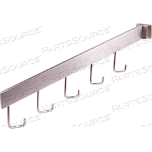 5 КРЮЧКОВ ПРЯМОУГОЛЬНАЯ ТРУБКА ВОДОПАД ДЛЯ ГОРИЗОНТАЛЬНОГО КРЕПЛЕНИЯ - АТЛАСНЫЙ НИКЕЛЬ