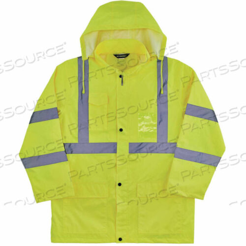 OEM#: 24338 TYPE R CLASS 3 ЛЕГКАЯ СВЕТОЗВЕЗДНАЯ КУРТКА-ДОЖДЕВИК, ЛАЙМ, 4XL от Ergodyne
